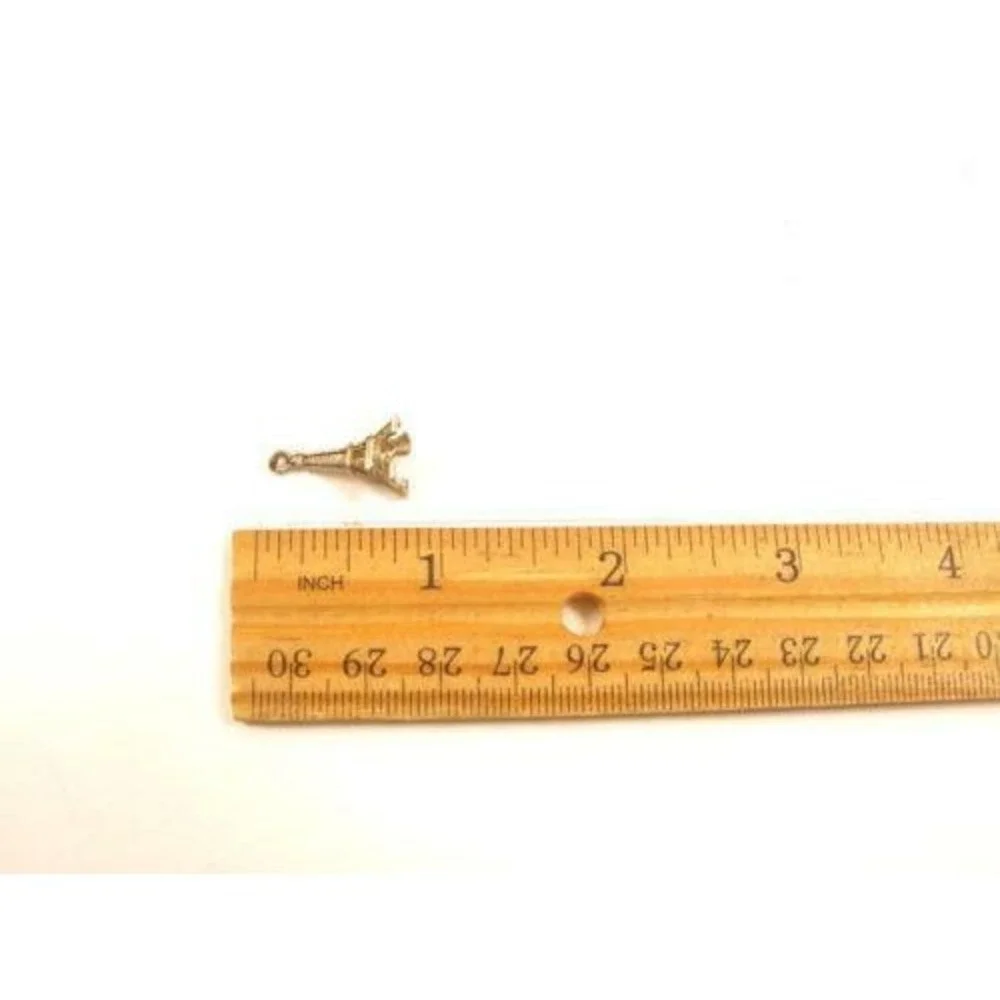 Vintage Paris France Sterling Silver 925 Eiffel‎ Tower Building Charm*Travel